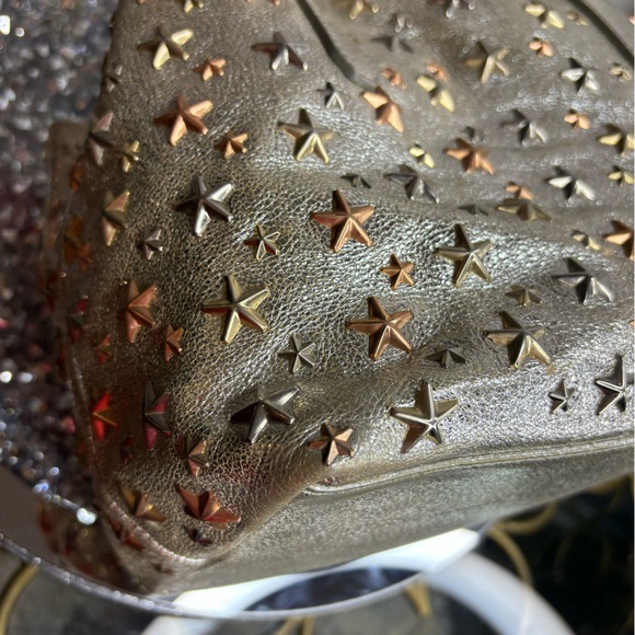 Jimmy Choo Sofia Star Studded Tote Bag in metallic silver calfskin leather EUC - Picture 11 of 14